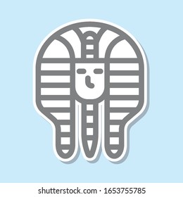 Pharaoh sticker icon. Simple thin line, outline vector of mythology icons for ui and ux, website or mobile application