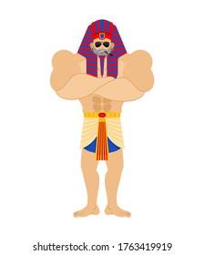 Pharaoh Strong Cool serious. Rulers of ancient Egypt strict. Vector illustration