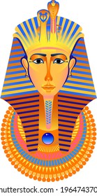 Pharaoh. Stylization for the culture of ancient Egypt. Vector graphics