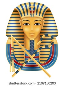 pharaoh symbol of ancient egypt vector illustration isolated on white background