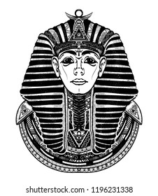 Pharaoh tattoo art graphic, t-shirt design 