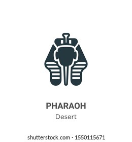 Pharaoh vector icon on white background. Flat vector pharaoh icon symbol sign from modern desert collection for mobile concept and web apps design.
