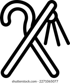 Pharao-Vektorgrafik auf transparentem Hintergrund. Hochwertige Symbole. Dünne Vektorsymbole für Konzept und Grafikdesign. 
