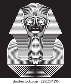 pharaoh vector line art new style