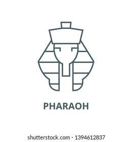 Pharaoh vector line icon, linear concept, outline sign, symbol