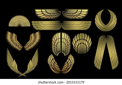 Pharaoh Wings Egyptian Symbols Art