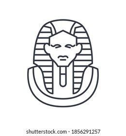 Pharaon icon, linear isolated illustration, thin line vector, web design sign, outline concept symbol with editable stroke on white background.