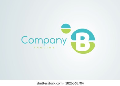 Pharma logo of letter B and pills