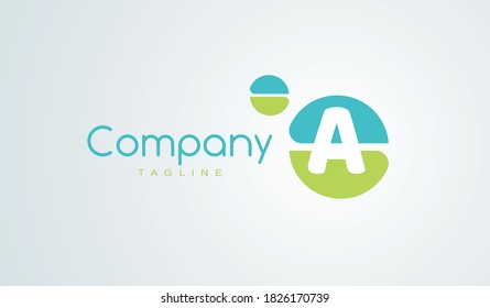 Pharma logo of letter A and pills