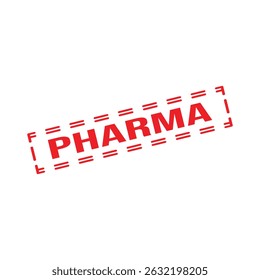 Vector de sello de sello de goma Pharma