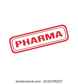 Vector de sello de sello de goma Pharma