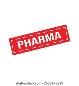 Vector de sello de sello de goma Pharma