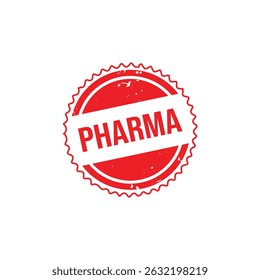 Vector de sello de sello de goma Pharma