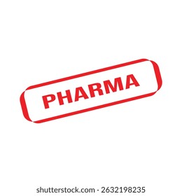 Pharma-Gummi-Stempel-Siegel-Vektor