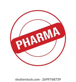 Pharma Rubber Stamp Seal Vector