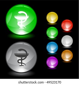 Pharma symbol. Vector interface element.