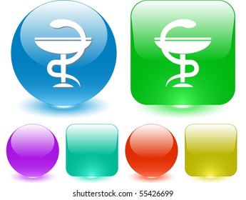 Pharma symbol. Vector interface element.