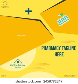 Pharma vectors graphics social media post backgrounds.