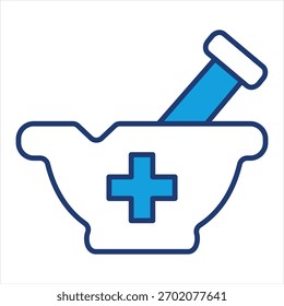 Pharmazeutisches blaues Symbol, Vektorgrafik