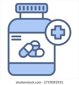 Pharmaceutical Blue Icon Vector Illustration