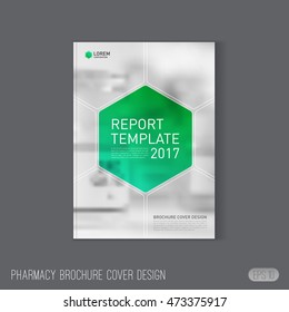 Pharmaceutical brochure cover template Layout. Medical brochure template. Applicable for catalog cover, leaflet Layout, flyer or poster for pharmacy business.