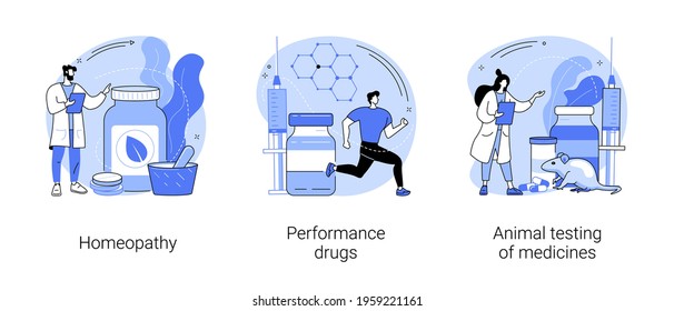 Pharmaceutical business abstract concept vector illustrations.