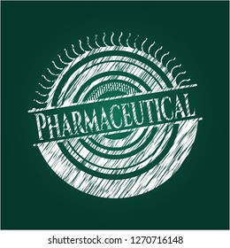 Pharmaceutical chalkboard emblem