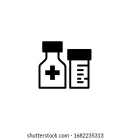 Icono de ilustración vectorial del concepto de fármaco farmacéutico