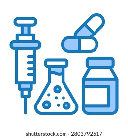 Pharmaceutical Icon Blue Dualtone Design Vector Illustration