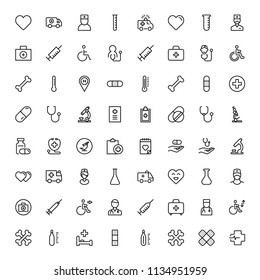 Pharmaceutical icon set. Collection of high quality black outline logo for web site design and mobile apps. Vector illustration on a white background.