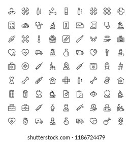 Pharmaceutical icon set. Collection of high quality black outline logo for web site design and mobile apps. Vector illustration on a white background.