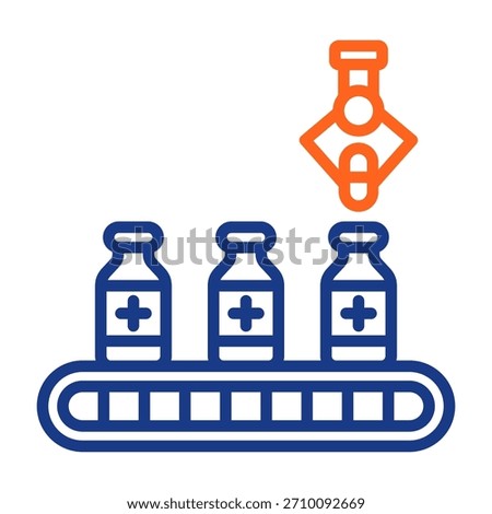 Pharmaceutical Industry Icon Color Vector Illustration
