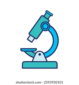 Pharmaceutical industry medical microscope icon illustration