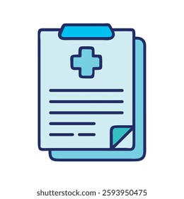 Pharmaceutical industry medical patient file icon illustration