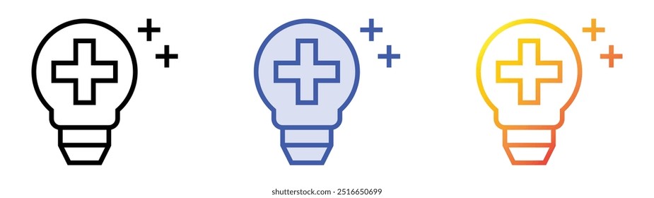 pharmaceutical innovation icon. Linear, Blue Fill and Gradient Style Design Isolated On White Background