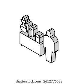 pharmaceutical laboratory worker isometric icon vector. pharmaceutical laboratory worker sign. isolated symbol illustration