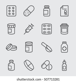 Pharmaceutical line icon
