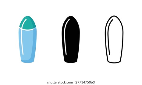 Pharmaceutical medical suppository collection for rectal medication treatment featuring generic health pill shapes isolated in flat solid and linear graphic vector style.