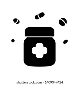 Pharmaceutical medicine solid icon design