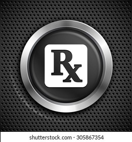 Pharmaceutical Sign on Black Round Button