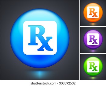 Pharmaceutical Sign on Blue Round Button