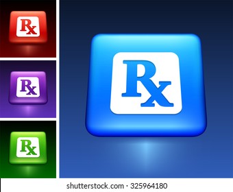 Pharmaceutical Sign on Blue Square Button
