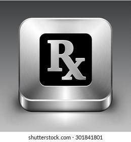 Pharmaceutical Sign on Silver Square Button