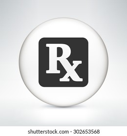 Pharmaceutical Sign on White Round Button