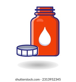 Icono de jarabe farmacéutico vector de diseño de moda