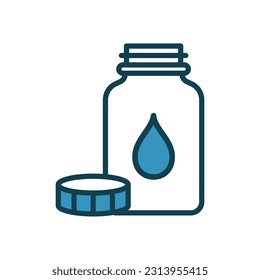 Symbol für pharmazeutische Sirupe auf trendigem Design