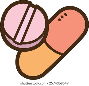 Pharmaceutical vector doodle illustration and graphic