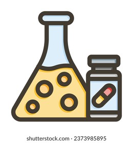 Pharmaceutical Vector Thick Line Filled Colors Icon For Personal And Commercial Use.
