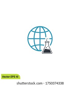 pharmaceutical world icon illustration simple design element logo template