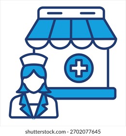 Farmacéutico Blue Icon Ilustración vectorial